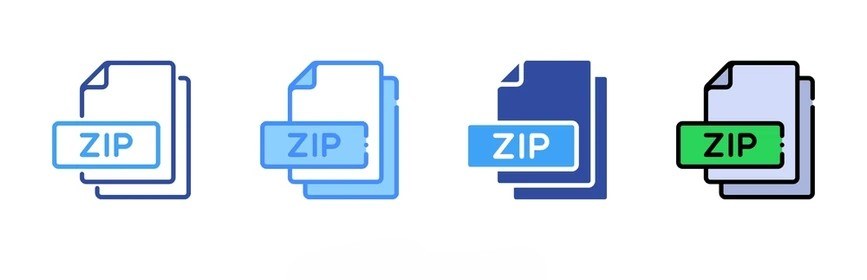 side-by-side comparison of a raw ZIP file icon and a long block of Base64 text on a screen
