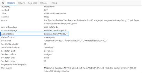 A browser DevTools network tab showing an HTTP request header with Authorization: Bearer followed by a JWT string