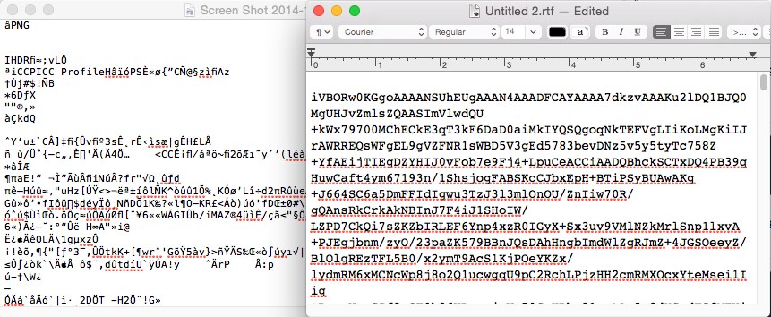a broken webpage showing a corrupted image icon caused by a malformed data URI string
