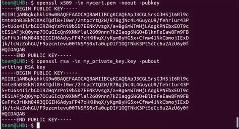 terminal window running openssl x509 command to inspect a certificate file